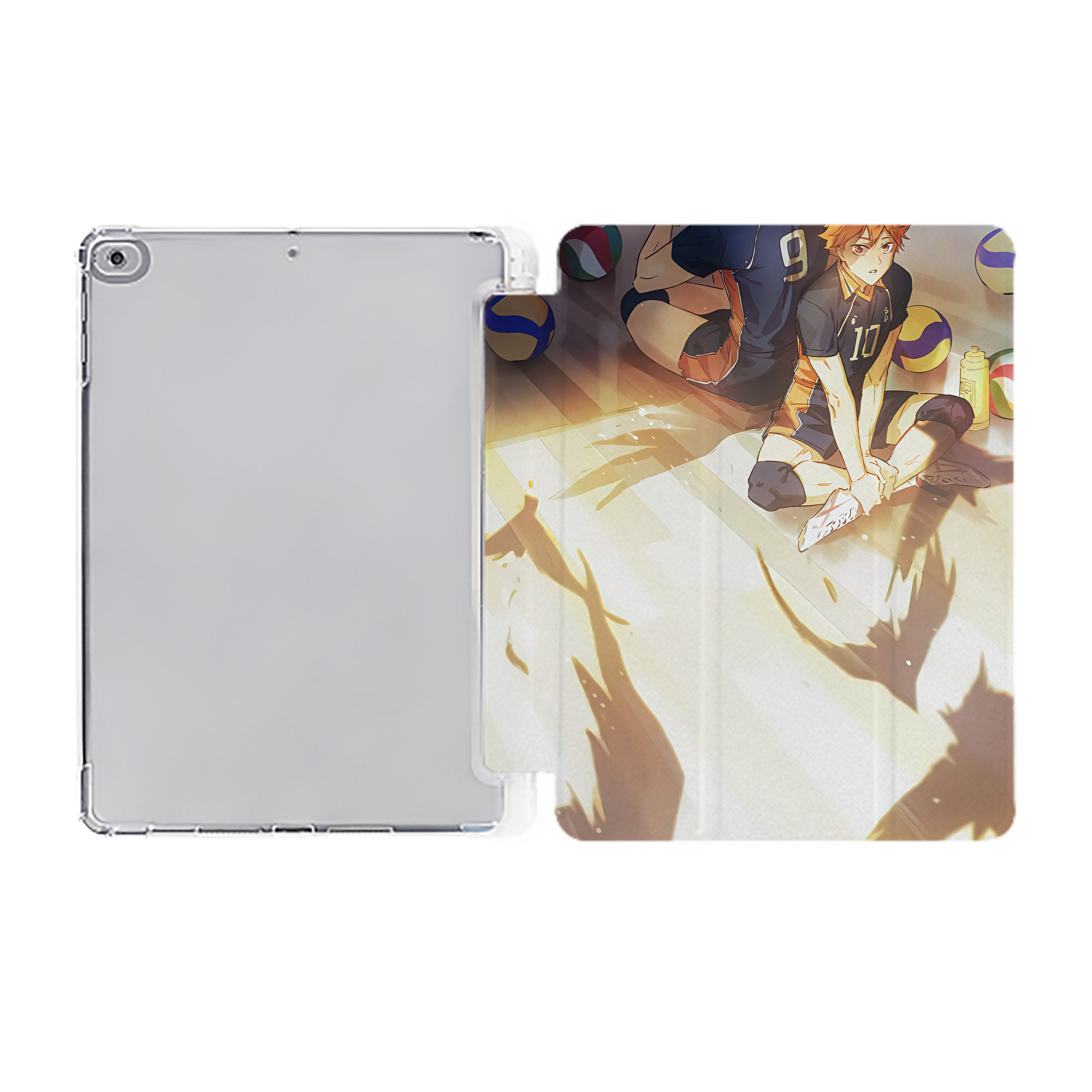 （画像用） ハイキュー!! Haikyu!! IPad ケース ペン収納付き 三つ折りスタンド PUレザー×シリコン 対応機種9.5/10.5/10.9インチ